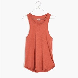 Madewell mwl long racerback tank weathered brick size XS